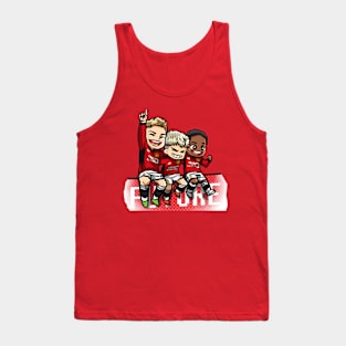 The Manc Red 3 - Manga style - Hojlund, Garnacho & Mainoo - FUTURE KIDS Tank Top